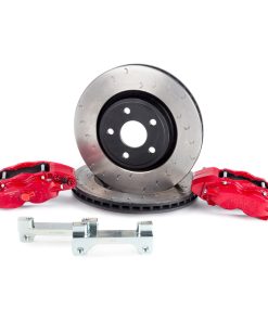 Alcon 2018+ Jeep JL 350x32mm Rotors 6-Piston Red Calipers Front Brake Upgrade Kit