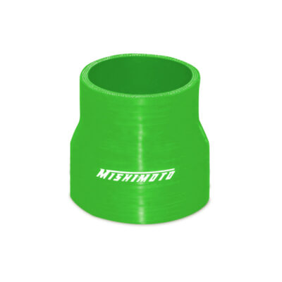Alternative view of Mishimoto 2.5in. to 3in. Transition Coupler Green