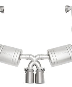 SOUL 09-12 Porsche 987.2 Cayman / Boxster Valved Exhaust - Straight Cut Brushed Finish Tips