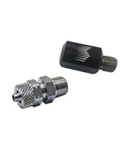 Alternative view of Snow Performance 90 Degree Nozzle Holder (1/8in. NPT to 1/4in. OD Tube) - Black