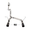 Corsa 07-18 Jeep Wrangler JKU 3.6L/3.8L 2.75in Sport Cat-Back Exhaust w/ 4in American Flag  BlacTips