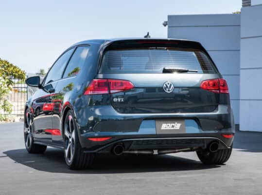 Alternative view of Borla 15-17 Volkswagen GTI (MK7) 2.0T AT/MT SS S-Type Catback Exhaust w/Black Chrome Tips