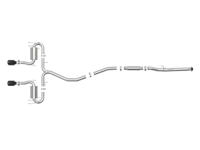 aFe Takeda 3in 304 SS Cat-Back Exhaust System w/Black Tips 17-20 Honda Civic Sport L4-1.5L (t) - Image 2