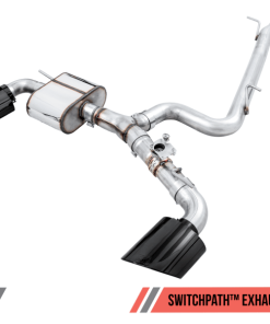 Alternative view of AWE Tuning 17-19 Audi RS3 8V SwitchPath Exhaust w/Diamond Black RS-Style Tips