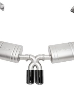 SOUL 15-16 Porsche 981 GT4 / Spyder Valved Exhaust - Black Chrome Double Wall Tips