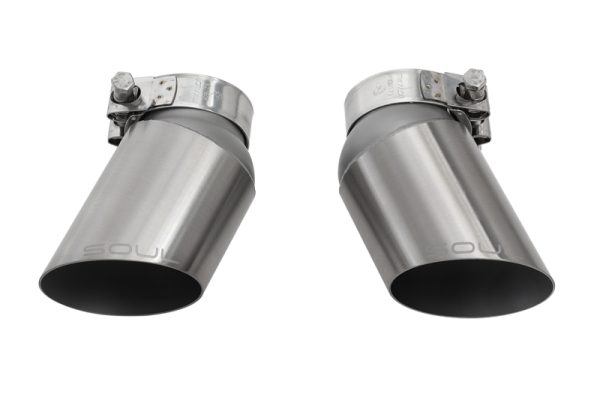 SOUL 06-09 Porsche 997.1 Turbo GT2 Style Bolt On Exhaust Tips (Brushed Finish)