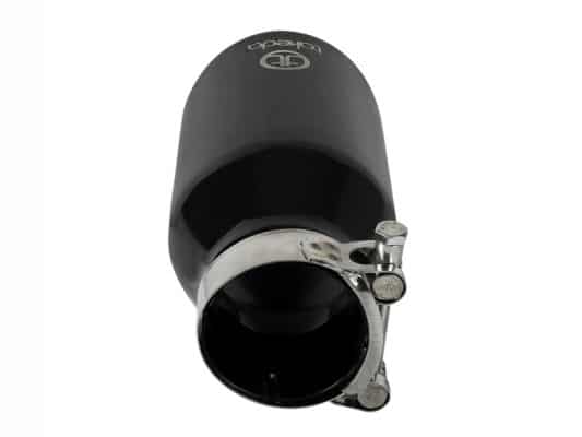Alternative view of aFe Takeda 304 Stainless Steel Clamp-On Exhaust Tip 2.5in.Inlet / 4in Outlet - Black