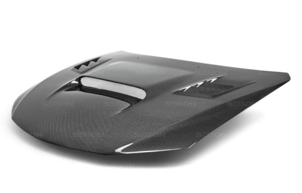 Alternative view of Seibon 08-09 Subaru WRX/STi CW-style Carbon Fiber Hood