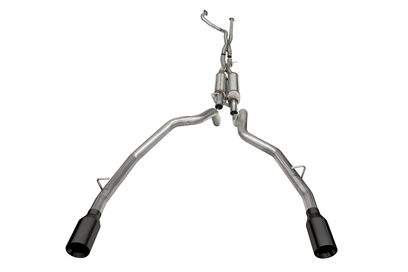 Corsa 21-22 Dodge Ram TRX Crew Cab Xtreme Catback Exhaust Dual Rear Black Tip - Image 2