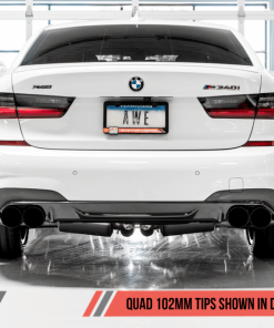 AWE Tuning 2019+ BMW M340i (G20) Non-Resonated Touring Edition Exhaust - Quad Diamond Black Tips