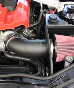 JLT 12-15 Chevrolet Camaro ZL1 Black Textured Big Air Intake Kit w/Red Filter - Tune Req