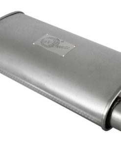 aFe Scorpion Replacement Alum Steel Muffler Double Layer 2-1/2in In/Out Center/Offset 18inL x9inW