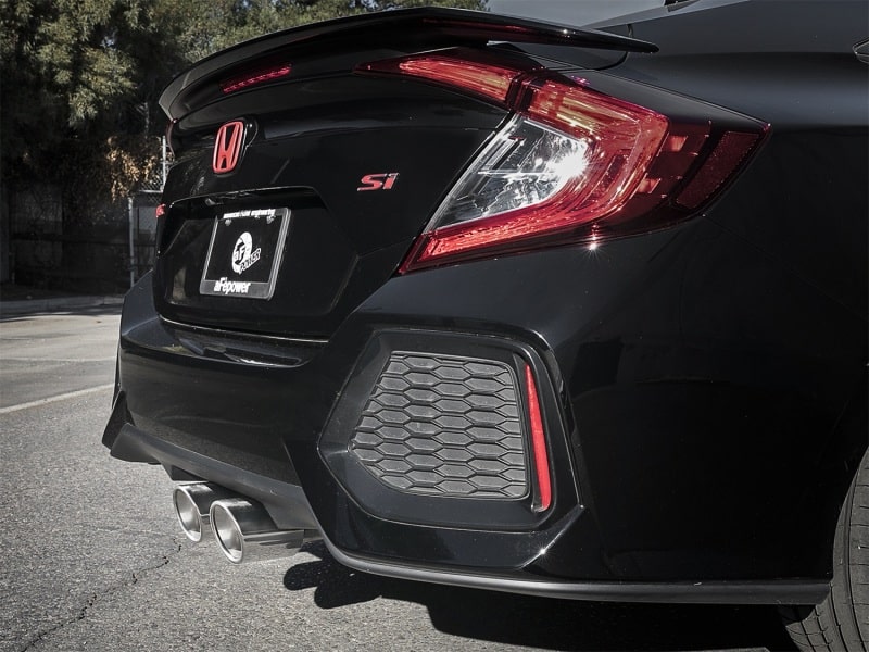 aFe Takeda 3in 304 SS Cat-Back Exhaust System w/Polished Tips 2017+ Honda Civic Si (4dr) I4 1.5L (t) - Image 3