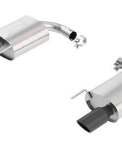 Borla S-Type Rear Section 15-17 Ford Mustang GT 5.0L V8 MT/AT 2.5in pipe 4in tip (Black Chrome)