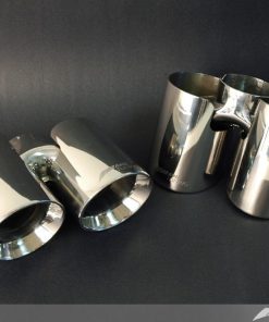 Alternative view of AWE Tuning Panamera Turbo Performance Exhaust System Touring Edition Polished Silver Tips