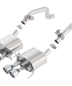 Alternative view of Borla 14-15 Chevy Corvette C7 w/ AFM w/o NPP S Type Rear Section Exhaust Quad Rd RL Tips