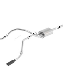 Alternative view of Borla 14 Silv/Sierra 1500 C/B Touring Exh/2.75in in muff 2.25inout 4inTIp SS Rear Exit-Black Chrome