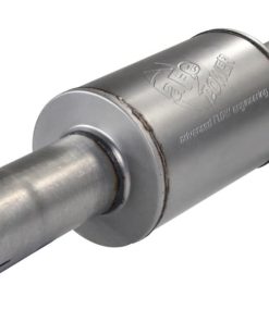 aFe Atlas Exhausts Mufflers Al Steel EXH Muffler 4 ID In/Out 8 Dia x 12L AL