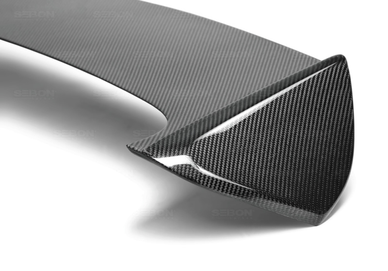 Seibon 08-10 Subaru WRX/STi Hatchback OEM-style Carbon Fiber Rear Spoiler w/ LED Cutout - Image 3