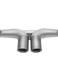 SOUL 06-11 Porsche 997 / 997.2 GT3 Center Muffler Bypass Exhaust - 3.5in Gunmetal Double Wall Tips