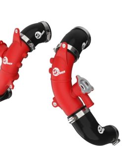 aFe 2022 Toyota Land Cruiser (J300) V6-3.5L (tt) BladeRunner 2.5in Aluminum Hot Charge Pipe - Red