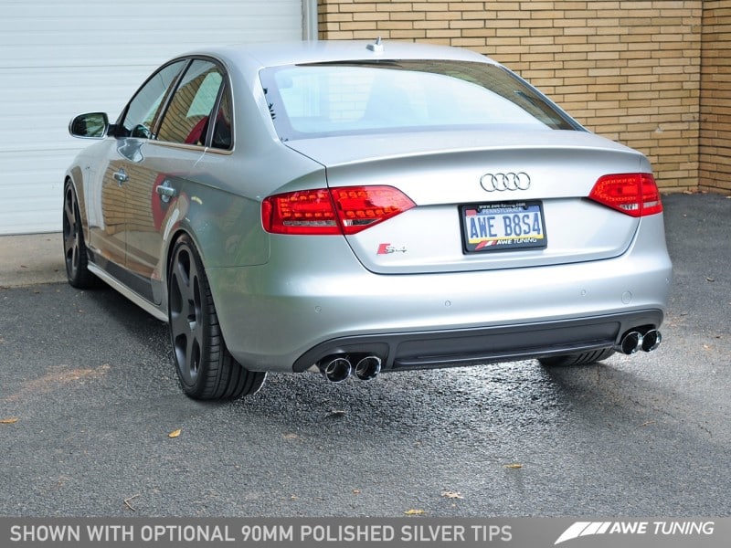 AWE Tuning Audi B8.5 S4 3.0T Touring Edition Exhaust System - Chrome Silver Tips (102mm) - Image 3