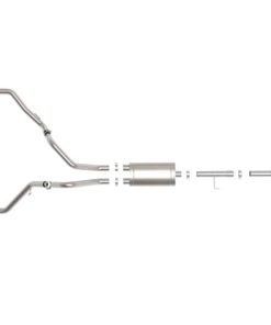Alternative view of aFe Vulcan 3in 304 SS Cat-Back Exhaust 2021 Ford F-150 V6 2.7L/3.5L (tt)/V8 5.0L w/ Black Tips