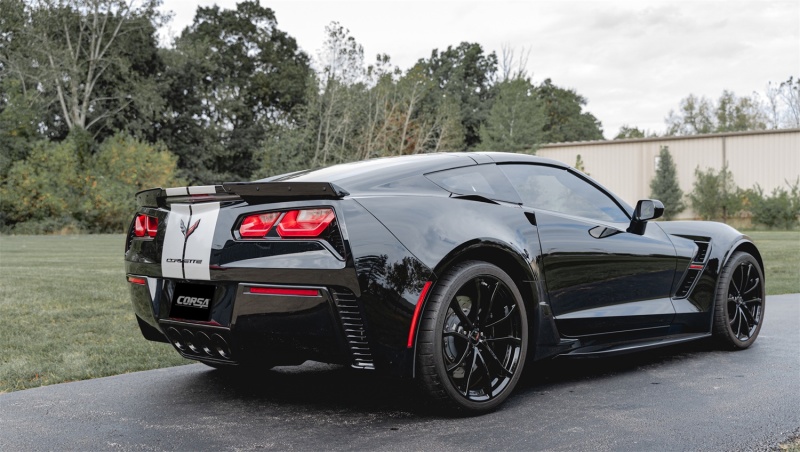 Corsa 2014-2019 Chevrolet Corvette C7 Z06 6.2L 2.75in Xtreme Axle-Back w/ Dual NPP & Quad Black Tips - Image 2