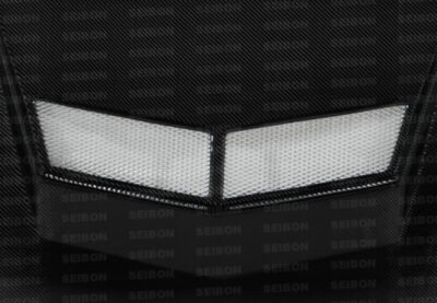 Alternative view of Seibon 03-06 Hyundai Tiburon (GK27) VSII- Style Carbon Fiber Hood