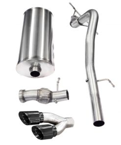 Corsa 11-14 Cadillac Escalade 6.2L V8 3in Cat-Back Single Side w Twin 4in Black Pro-Series Tips