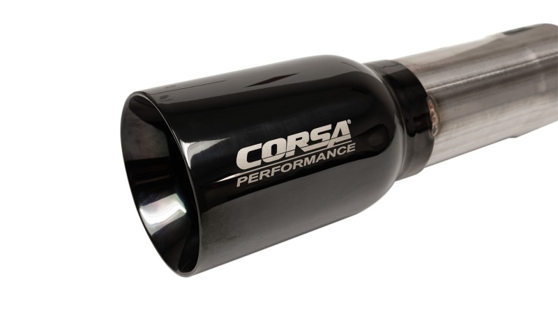 Corsa 07-18 Jeep Wrangler JKU 3.6L/3.8L 2.75in Sport Cat-Back Exhaust w/ 4in American Flag BlacTips - Image 3