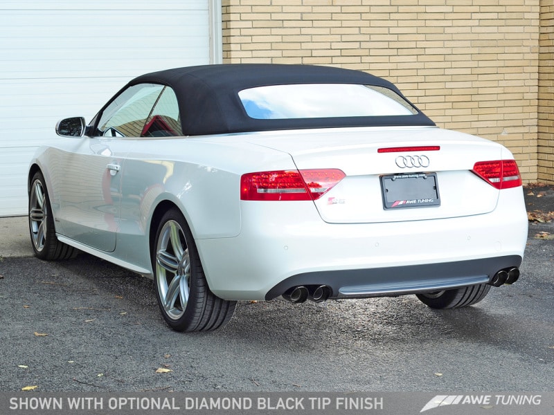 AWE Tuning B8 / B8.5 S5 Cabrio Touring Edition Exhaust - Non-Resonated - Diamond Black Tips - Image 8