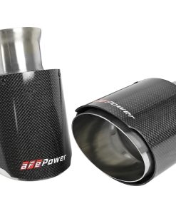 aFe MACH Force-XP 4-1/2in Carbon Fiber OE Replacement Exhaust Tips - 15-19 Dodge Charger/Hellcat