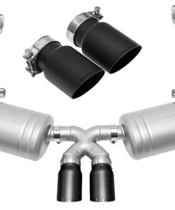 SOUL 05-08 Porsche 987.1 Cayman / Boxster Performance Exhaust - Slash Cut Satin Black Tips