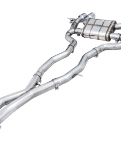 Alternative view of AWE SwitchPath Catback Exhaust for BMW G8X M3/M4 - Chrome Silver Tips