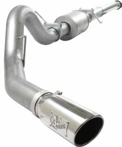 aFe Atlas Exhaust 4in Aluminized Cat-Back w/ 304 SS Polished Tip 11-13 Ford F-150 EcoBoost V6 3.5L