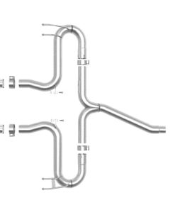 Alternative view of aFe Takeda 2-1/2in 304 SS Axle-Back Exhaust w/Blue Flame Tips 17-20 Honda Civic Sport L4-1.5L (t)