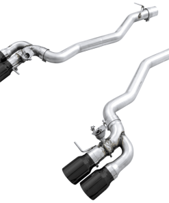 Alternative view of AWE Tuning 18-19 BMW M5 (F90) 4.4T AWD Cat-back Exhaust - Track Edition (Diamond Black Tips)