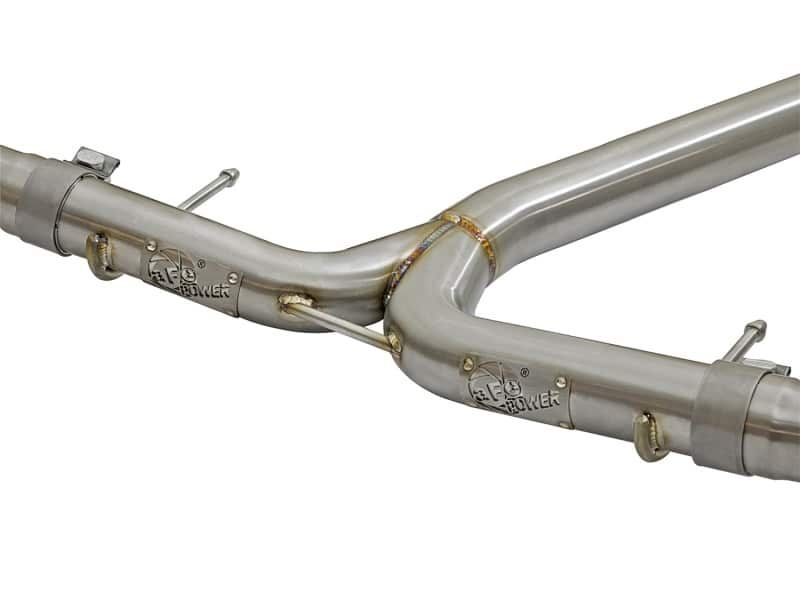 aFe POWER Takeda 16-17 Honda Civic I4-1.5L (t) 2.5-2.25in 304 SS CB Dual-Exit Exhaust Blue Tips - Image 6