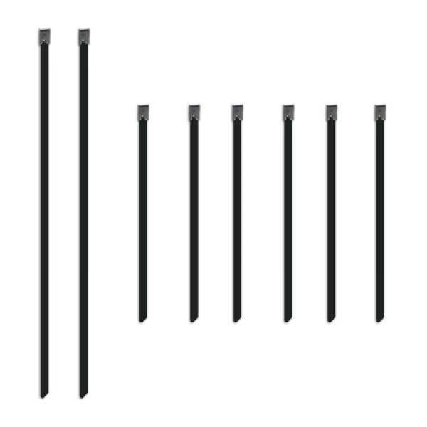 Alternative view of Mishimoto Set of Six 6in & Two 14in Stainless Steel Locking Ties