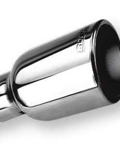 Borla 2.25in Inlet 3.19in Round Rolled Angle Cut Outlet x 5in Long Embossed Tip