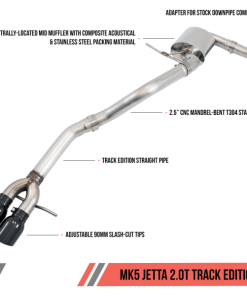 AWE Tuning Mk5 Jetta 2.0T - GLI Track Edition Exhaust - Diamond Black Tips