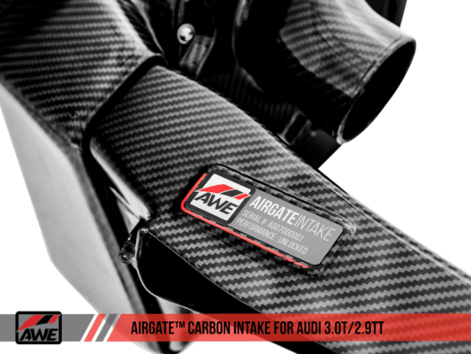 Alternative view of AWE Tuning Audi B9/B9.5 S4/S5/RS5 3.0T Carbon Fiber AirGate Intake w/ Lid
