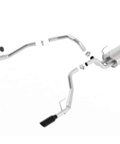 Alternative view of Borla 09-17 Ram 1500 5.7L V8 5in Single Tip Black Chrome Cat-Back Touring Exhaust Through Bumper