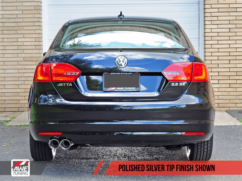 AWE Tuning Mk6 Jetta 2.5L Track Edition Exhaust - Polished Silver Tips - Image 7