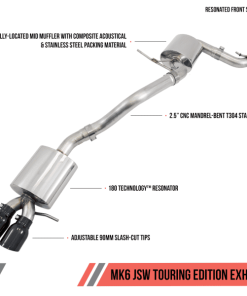 AWE Tuning Mk5 Jetta Mk6 Sportwagen 2.5L Touring Edition Exhaust - Polished Silver Tips