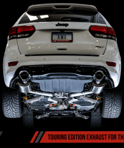 Alternative view of AWE Tuning 2020 Jeep Grand Cherokee SRT Touring Edition Exhaust - Chrome Silver Tips