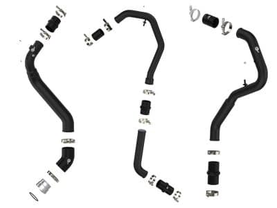 Alternative view of aFe Bladerunner Intercoolers I/C Tubes Hot/Cold 2021+ Ford F-150 V6-2.7L (tt) - Black