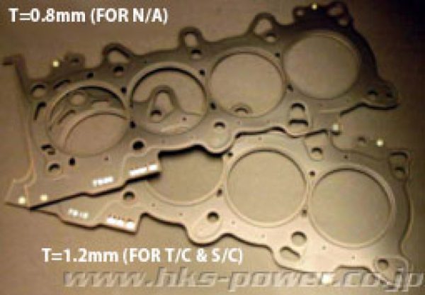 HKS 11 Honda CR-Z 75mm Bore Metal 1.2mm Stopper Head Gasket Set w/ Exhaust Manifold Gasket (CR 8.4)