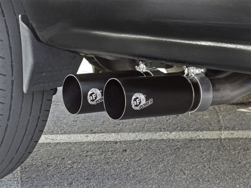 aFe Rebel Series CB Middle-Side Exit SS Exhaust w/ Black Tips 09-16 GM Silverado/Sierra V6/V8 - Image 2